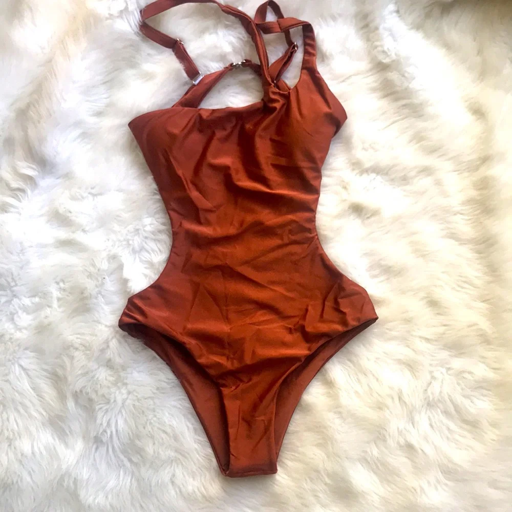 VICI DOLLS ONE PIECE BRONZE SWIM SUIT SZ SMALL NWT - Picture 4 of 6